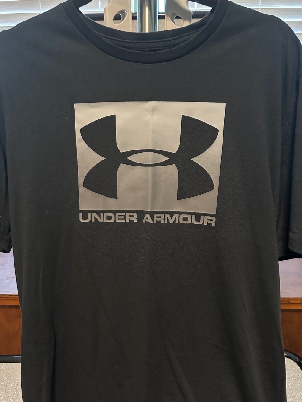 Under Armour Black Short-Sleeve Tee with Silver Logo